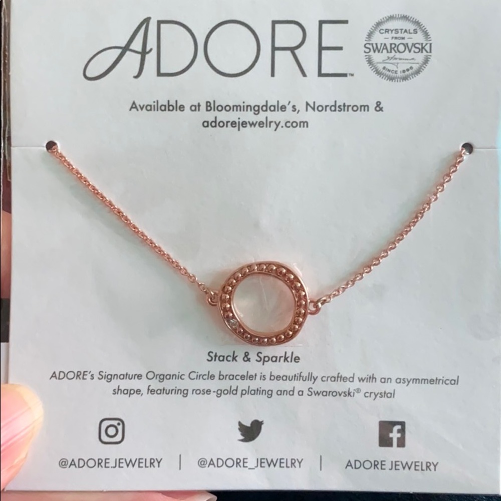 Adore organic circle rose gold bracelet